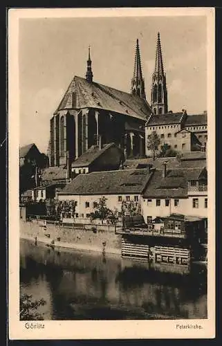 AK Görlitz, Blick auf die Peterkirche