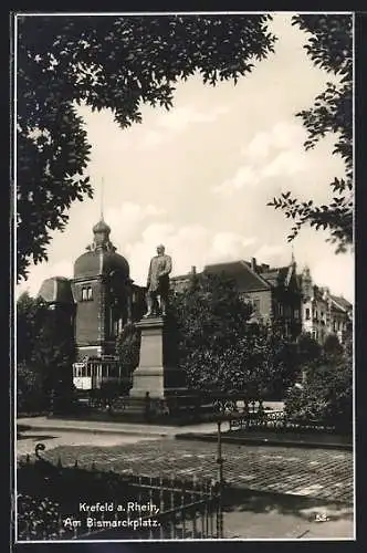AK Krefeld a. Rhein, Am Bismarckplatz