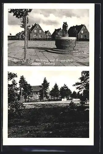 AK Fassberg, Ecke Marktweg und Brunnenplatz