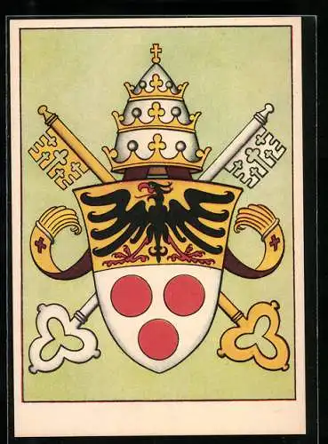 AK Wappen von Papst Pius XI.