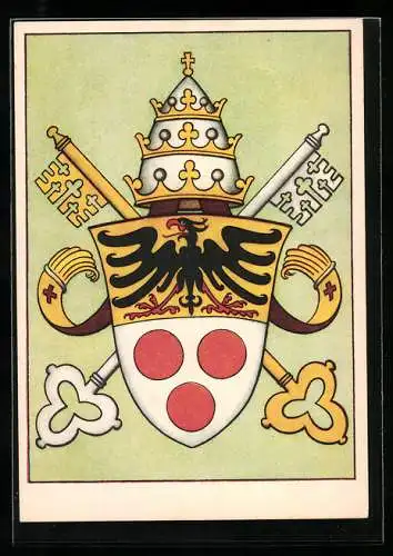 AK Wappen von Papst Pius XI.