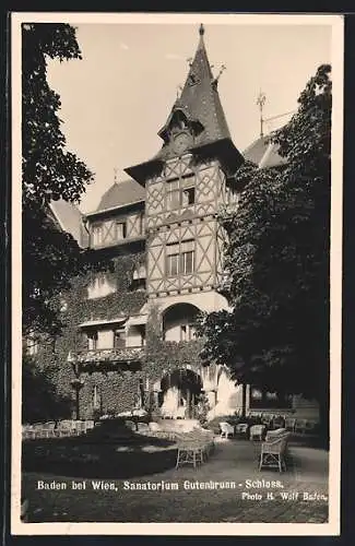AK Baden bei Wien, Sanatorium Gutenbrunn, Schloss