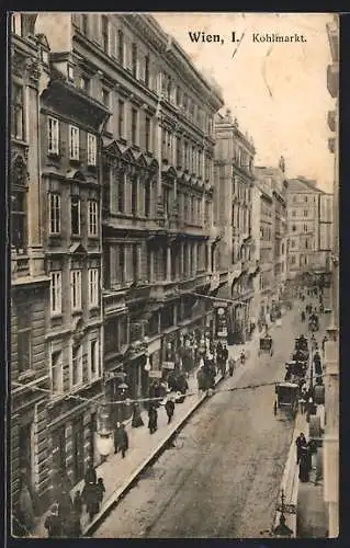 AK Wien, Kohlmarkt mit Leuten