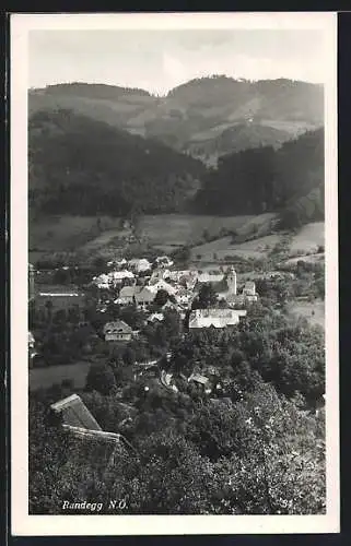 AK Randegg, Ortsansicht aus der Vogelschau