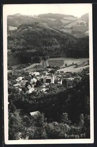 AK Randegg, Ortsansicht aus der Vogelschau