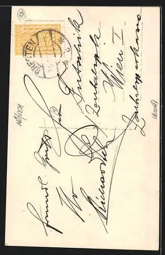 AK Reinsberg, Strassenpartie am Ortseingang des Alpendorfes