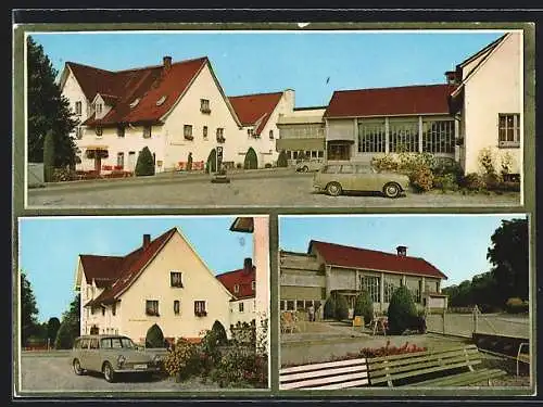 AK Eriskirch-Moos am Bodensee, vor dem St. Theresienheim, an der Kirche