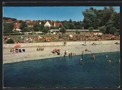 AK Kressbronn am Bodensee, Hotel Schiff von Karl-Heinz Stiefel, Strand