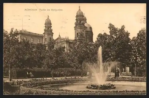 AK München, Partie im Hofgarten