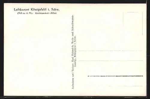 AK Königsfeld i. Schw., Gottesacker-Allee