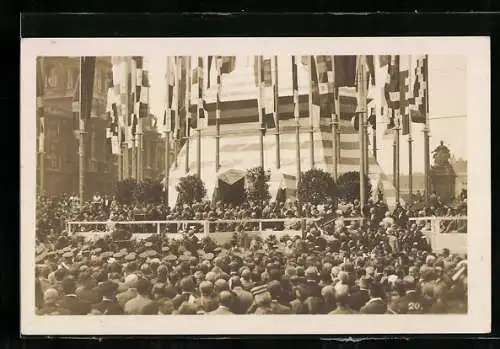 AK Wien, X. Sängerbundesfest, Festzelt mit Publikum
