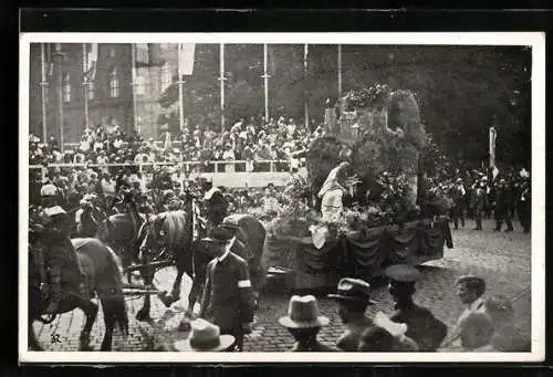 AK Wien, X. Sängerbundesfest, Festzug, Burg-Wagen