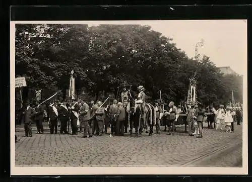 AK Wien, X. Sängerbundesfest, Prater, Festzug auf der Hauptallee