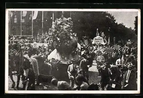 AK Wien, X. Sängerbundesfest, Festzug, Mehrere Wagen
