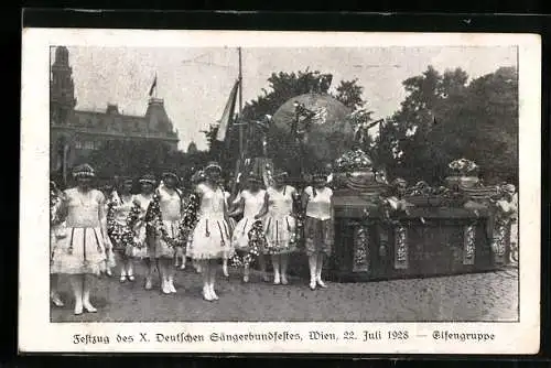 AK Wien, X. Sängerbundesfest 1928, Festzug, Elfengruppe