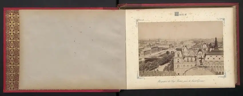 Fotoalbum mit 24 Fotografien, Ansicht Paris, Saint-Gervais, Louvre, Rue de Rivoli, Avenue de la Opera, Place Vendome u.a 1