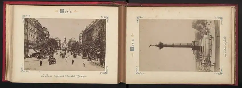 Fotoalbum mit 24 Fotografien, Ansicht Paris, Saint-Gervais, Louvre, Rue de Rivoli, Avenue de la Opera, Place Vendome u.a 10
