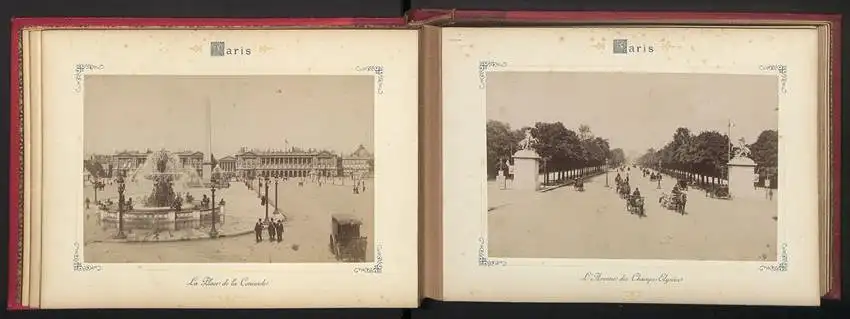 Fotoalbum mit 24 Fotografien, Ansicht Paris, Saint-Gervais, Louvre, Rue de Rivoli, Avenue de la Opera, Place Vendome u.a 4