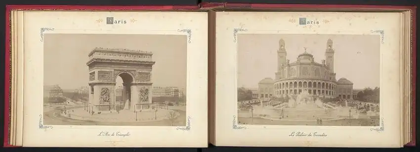 Fotoalbum mit 24 Fotografien, Ansicht Paris, Saint-Gervais, Louvre, Rue de Rivoli, Avenue de la Opera, Place Vendome u.a 5