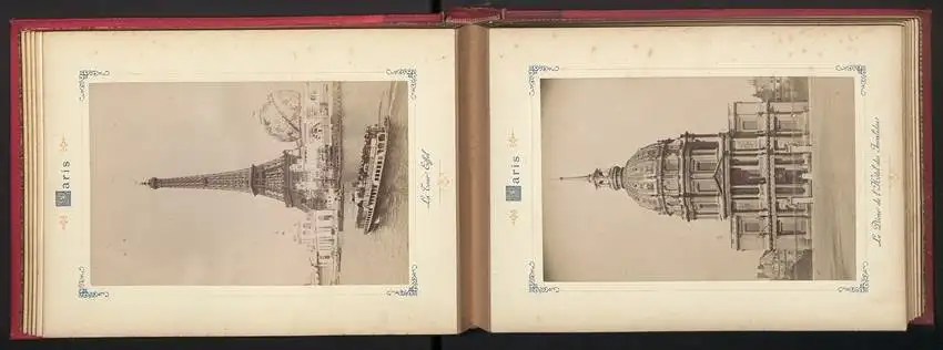 Fotoalbum mit 24 Fotografien, Ansicht Paris, Saint-Gervais, Louvre, Rue de Rivoli, Avenue de la Opera, Place Vendome u.a 6