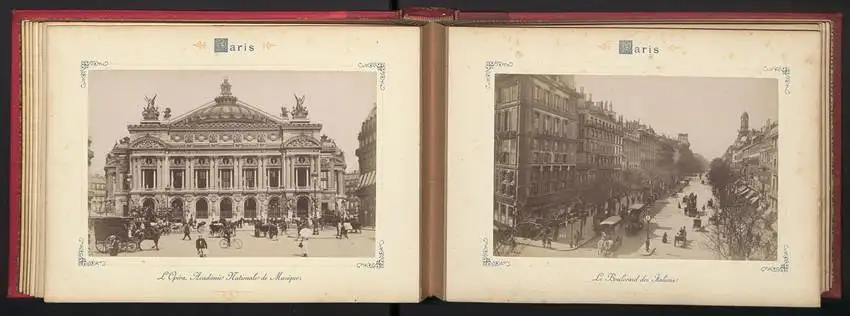 Fotoalbum mit 24 Fotografien, Ansicht Paris, Saint-Gervais, Louvre, Rue de Rivoli, Avenue de la Opera, Place Vendome u.a 8