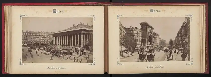 Fotoalbum mit 24 Fotografien, Ansicht Paris, Saint-Gervais, Louvre, Rue de Rivoli, Avenue de la Opera, Place Vendome u.a 9