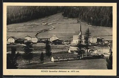 AK Pennes /Sarentino, Ortsansicht mit Kirche