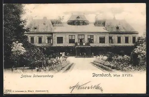 AK Wien-Dornbach, Blick zum Schloss Schwarzenberg