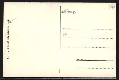 AK Gutenstein, Ortsansicht aus der Vogelschau