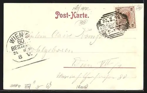 AK Eggenburg, Teilansicht mit Kirche