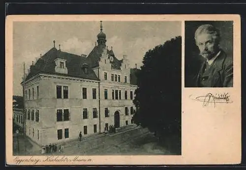 AK Eggenburg, Krahuletz Museum, Portrait Krahuletz