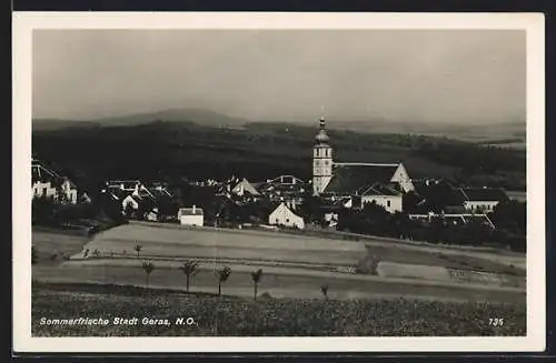 AK Geras /N.-Oe., Teilansicht mit Kirche