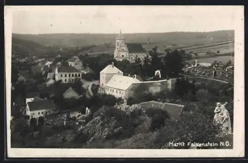 AK Falkenstein, Ortspartie mit Kirche