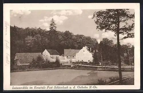 AK Schleinbach a. d. Ostbahn, Die Luisenmühle im Kreuttal