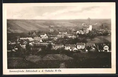 AK Schleinbach a. d. Ostbahn, Gesamtansicht aus der Vogelschau