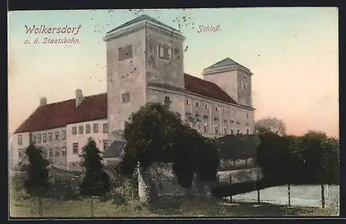 AK Wolkersdorf a. d. Staatsbahn, Partie am Schloss