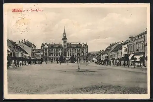 AK Mistelbach, Der Hauptplatz mit der Städtischen Sparkasse