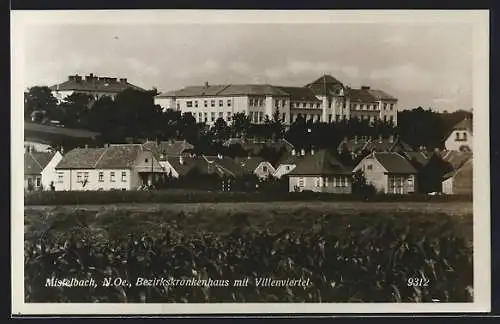 AK Mistelbach, Bezirkskrankenhaus im Villenviertel