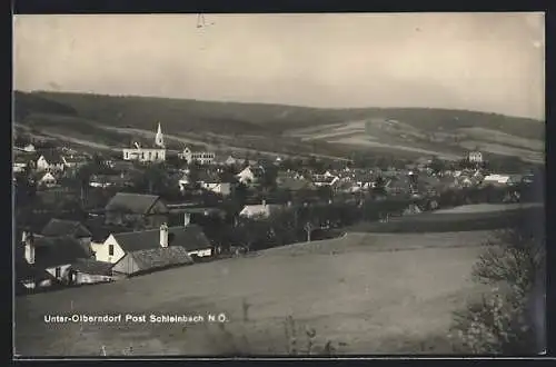 AK Schleinbach, Unter-Olberndorf mit der Kirche