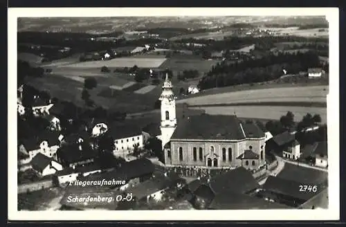 AK Schardenberg, Ortsansicht mit Blick zur Kirche