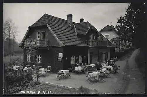 AK Bad Hall /Sulzbach, Das Gasthaus Jausen-Klause mit Aussenbereich, Inh. Rosa Stroblmayr