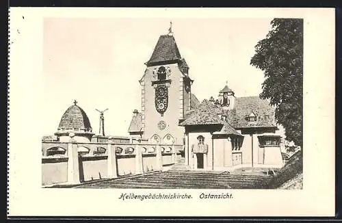 AK Korneuburg, Ostansicht der Heldengedächtniskirche