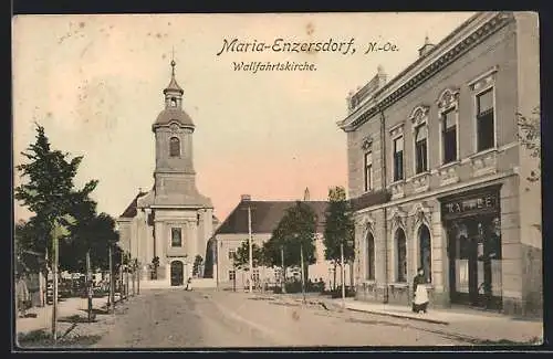 AK Maria-Enzersdorf /N.-Oe., Blick auf die Wallfahrtskirche