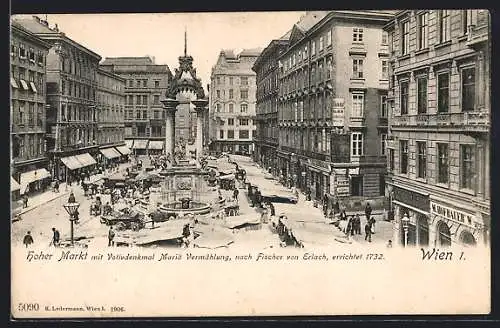 AK Wien, Hoher Markt mit dem Votivdenkmal Maria Vermählung