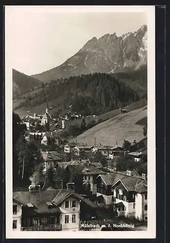 AK Mühlbach, Gesamtansicht mit dem Hochkönig