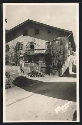 AK Jenbach, Ortspartie mit altem Haus