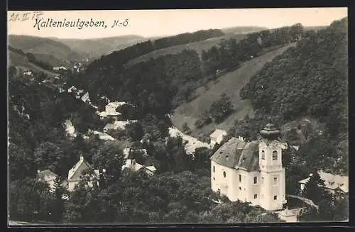 AK Kaltenleutgeben, Ortsansicht mit Kirche
