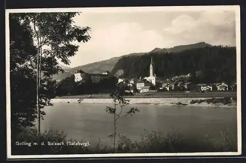 AK Golling an der Salzach, Teilansicht an der Salzach