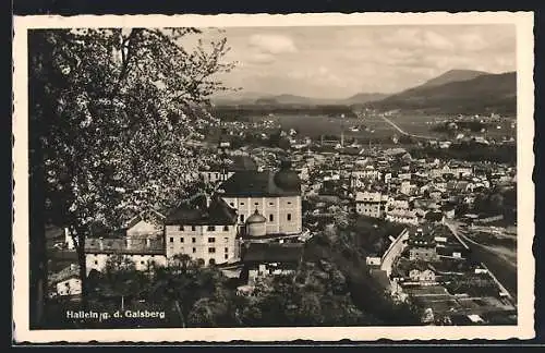 AK Hallein, Ortsansicht gegen den Gaisberg