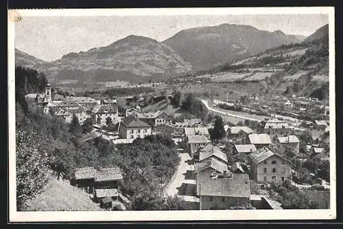 AK Schwarzach im Pongau, Gesamtansicht vom Hügel aus